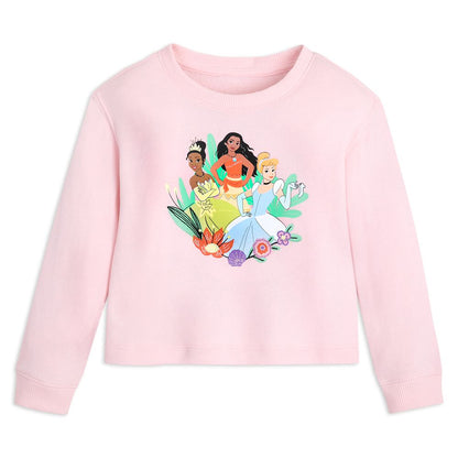  Disney Princess Long Sleeve Pullover Top For Girls
