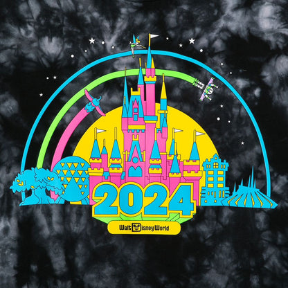  Walt Disney World 2024 Tie-Dye Pullover Sweatshirt For Women