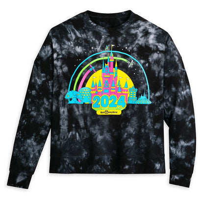  Walt Disney World 2024 Tie-Dye Pullover Sweatshirt For Women