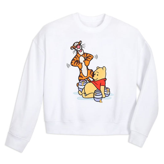 Disney Winnie The Pooh And Tigger Semi-Cropped Sweatshirt For Women