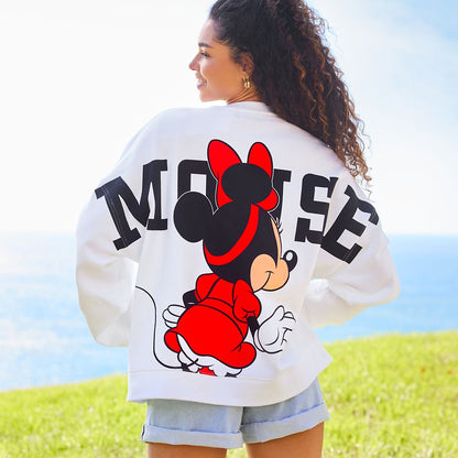 Disney Minnie Mouse Back To Front Pullover Sweatshirt For Women