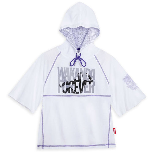 Disney Black Panther Short Sleeve Pullover Hoodie For Women
