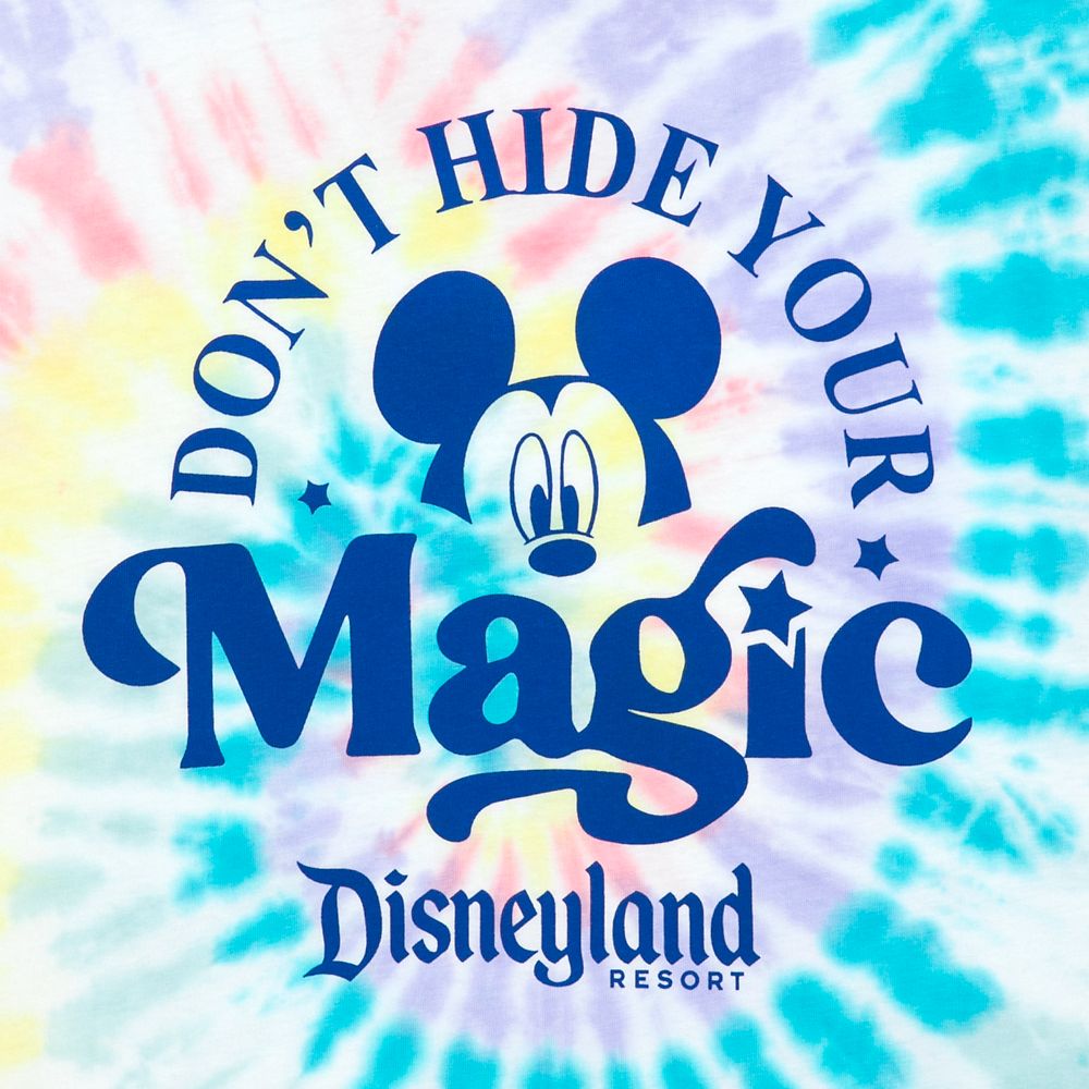  Mickey Mouse ''Don't Hide Your Magic'' Tie-Dye T-Shirt For Adults – Disneyland