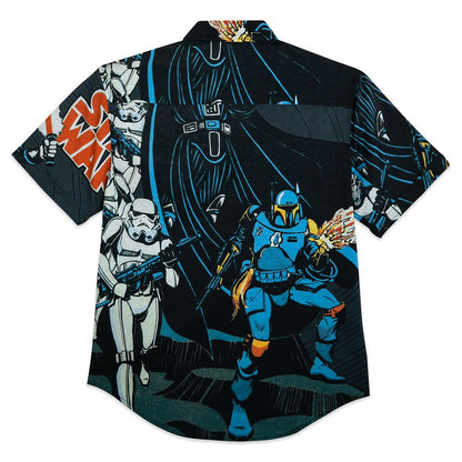 Disney Star Wars ''Space In-Vaders'' Button Down Shirt For Adults By RSVLTS