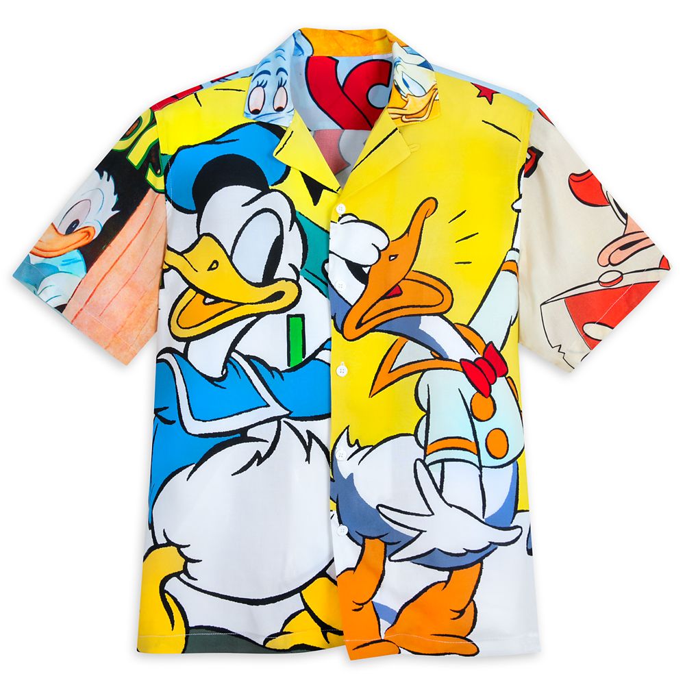 Disney Donald Duck Woven Shirt For Adults