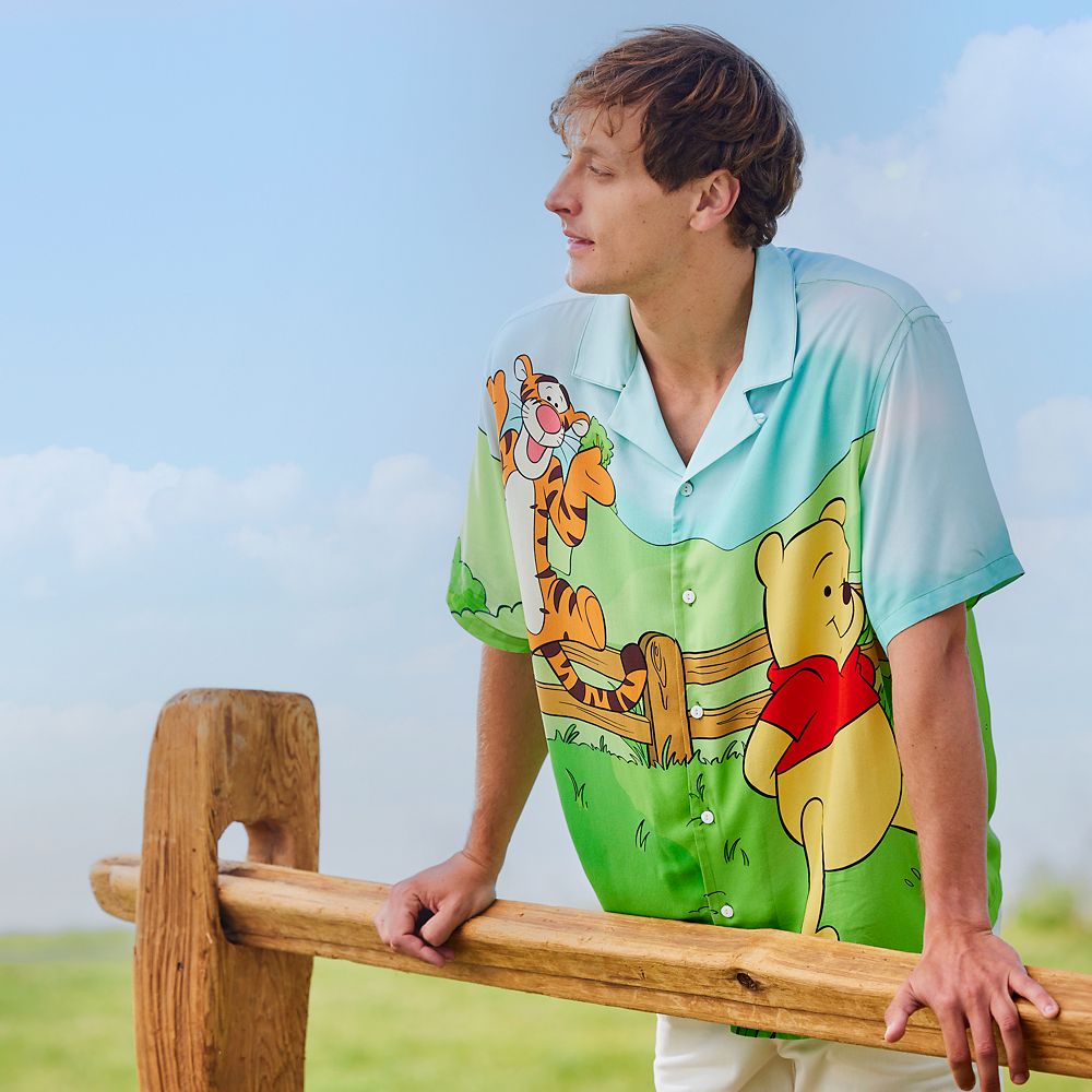 Disney Winnie The Pooh And Pals Woven Shirt For Adults