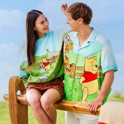 Disney Winnie The Pooh And Pals Woven Shirt For Adults