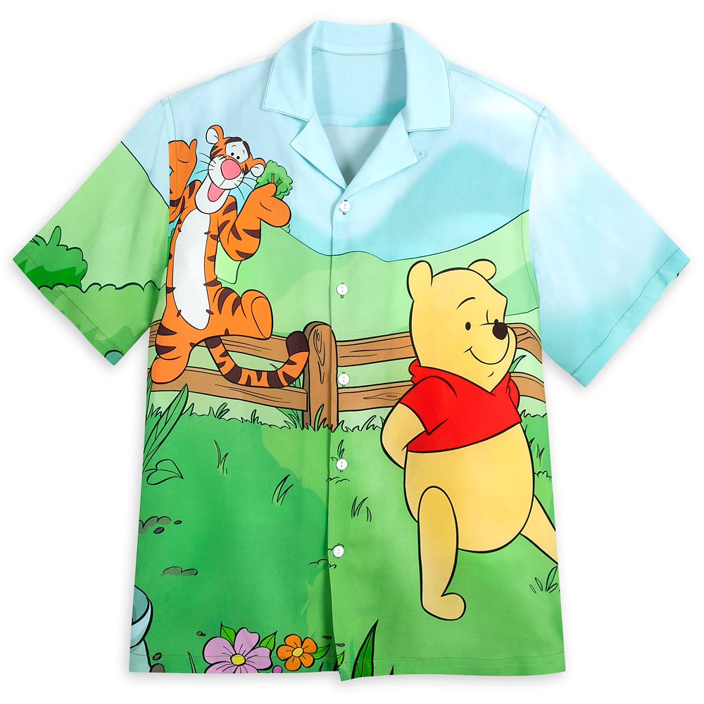 Disney Winnie The Pooh And Pals Woven Shirt For Adults