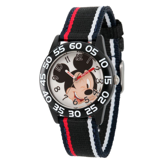 Disney Mickey Mouse Striped Time Teacher Watch – Kids