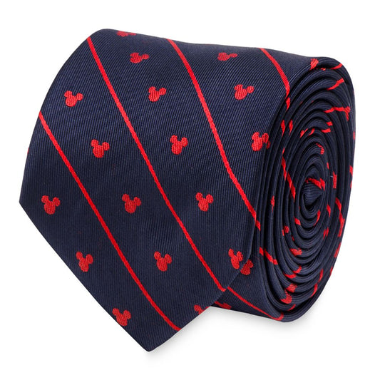 Disney Mickey Mouse Icon Navy Pinstripe Tie For Men