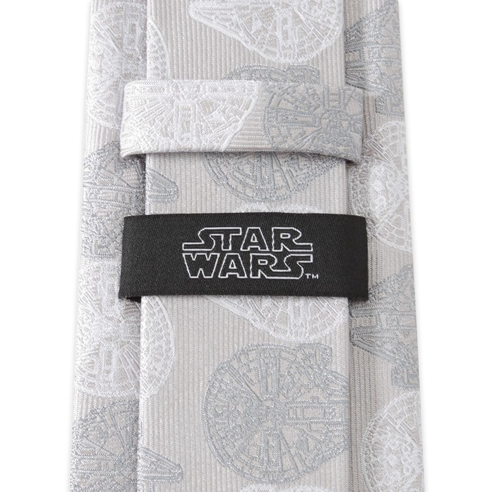 Disney Millennium Falcon Gray Silk Tie For Adults – Star Wars