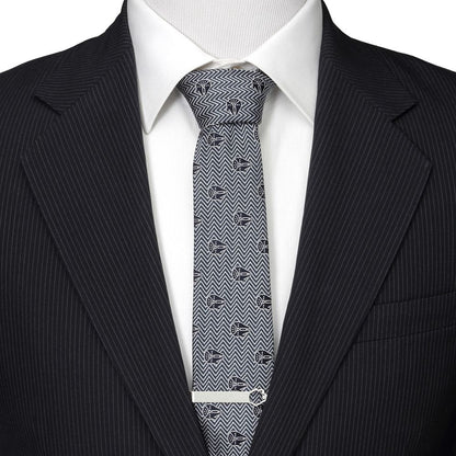 Disney Millennium Falcon Herringbone Blue Silk Tie For Adults – Star Wars