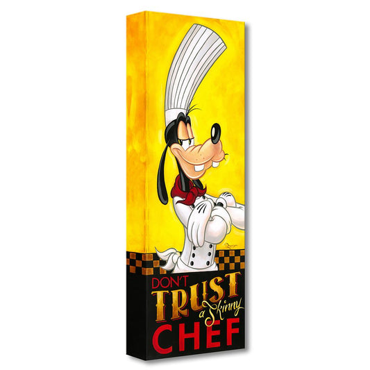 Disney Goofy ''Don't Trust A Skinny Chef'' Giclée On Canvas By Tim Rogerson