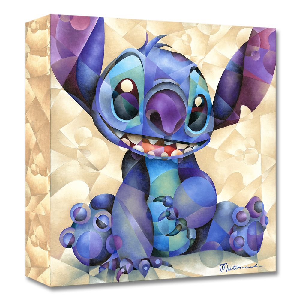 Disney Stitch ''Cute And Fluffy'' Giclée On Canvas By Tom Matousek