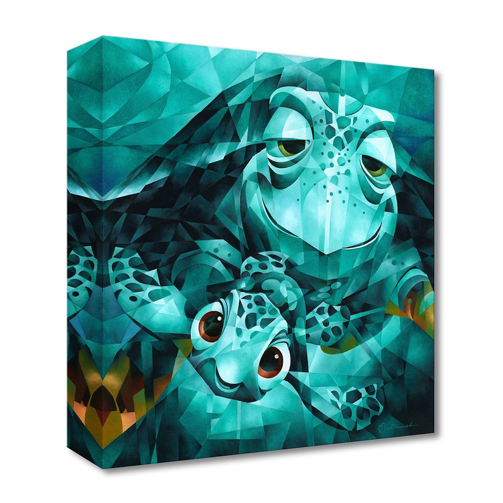 Disney Crush And Squirt ''Serious Thrill Issues, Dude'' Giclée On Canvas By Tom Matousek – Finding Nemo – Limited Edition