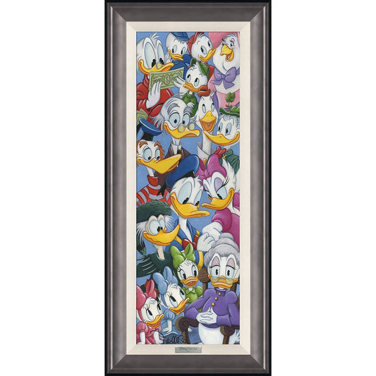 Disney Donald Duck ''Duck Family'' By Michelle St.Laurent Framed Canvas Artwork – Limited Edition