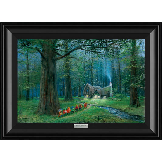 Disney Snow White And The Seven Dwarfs ''Off To Home We Go'' By Peter Ellenshaw Framed Canvas Artwork – Limited Edition