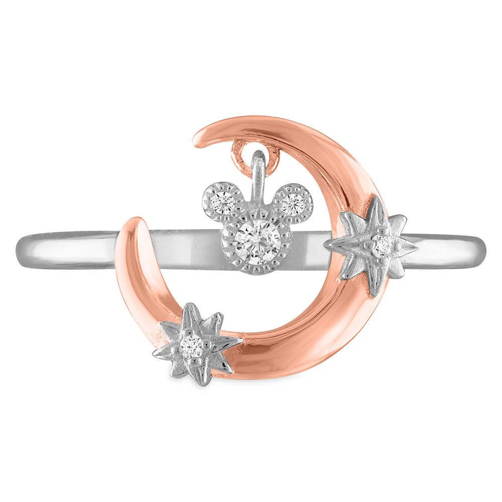 Disney Mickey Mouse Crescent Moon Ring By Rebecca Hook