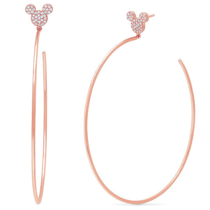 Disney Mickey Mouse Large Hoop Earrings By CRISLU