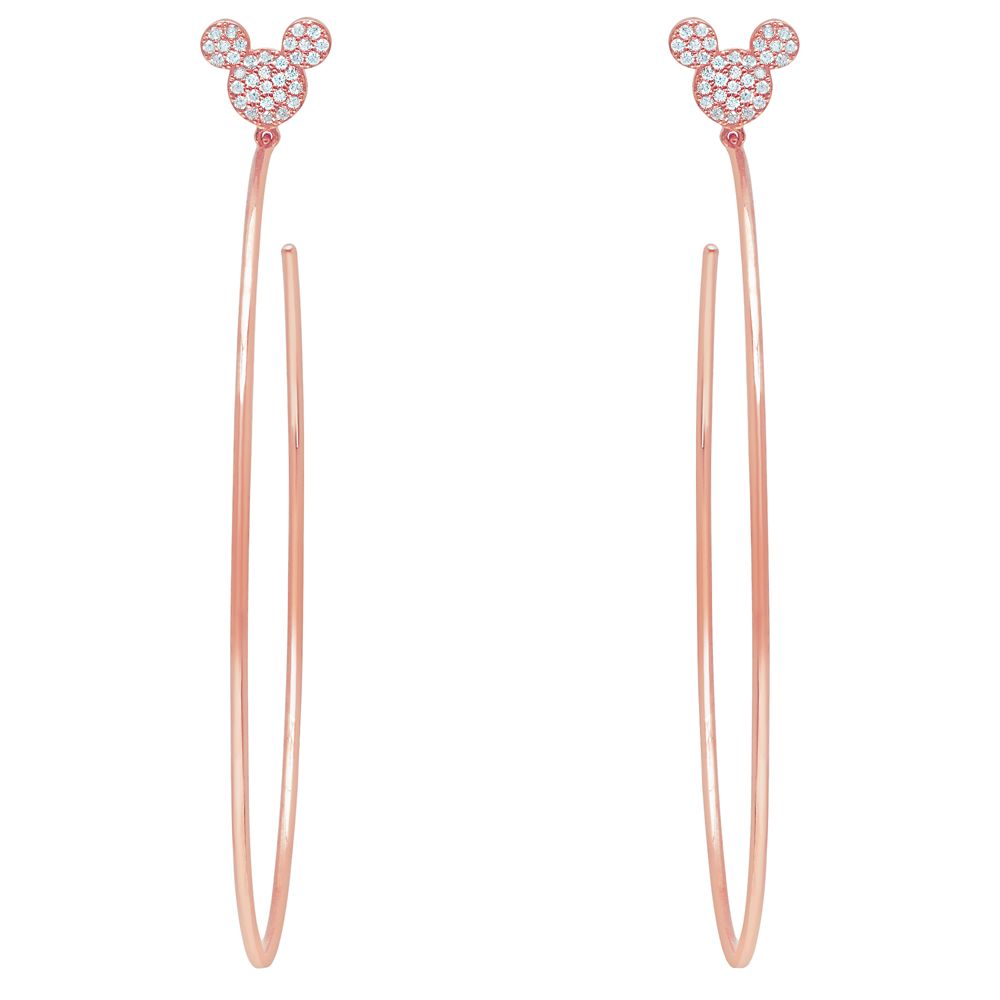 Disney Mickey Mouse Large Hoop Earrings By CRISLU