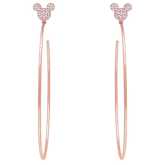 Disney Mickey Mouse Large Hoop Earrings By CRISLU