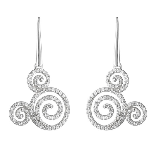 Disney Mickey Mouse Icon Swirl Earrings By Rebecca Hook