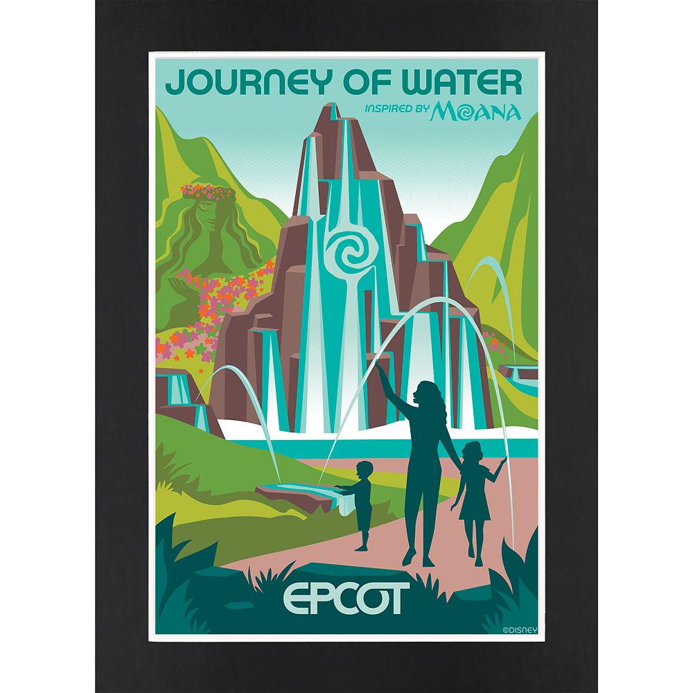 Disney EPCOT Journey Of Water Matted Print
