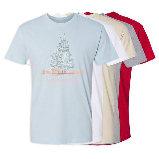  Adults' Cinderella Castle Walt Disney World T-Shirt – Customized