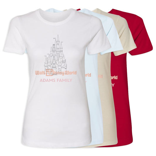  Women's Cinderella Castle Walt Disney World T-Shirt – Customized