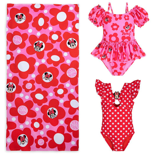 Disney Minnie Mouse Red Swim Collection For Girls